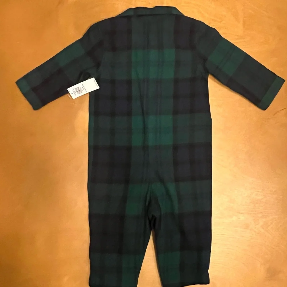BOGO FREE: NWT TWO Old Navy Plaid Baby Rompers 6-9 Months - Picture 10 of 13